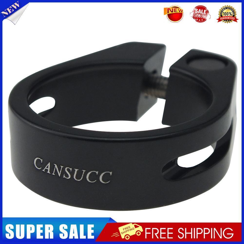 CANSUCC 34.9mm Bicycle Quick Release Seatpost Clamp Seat Post Clip (Black)
