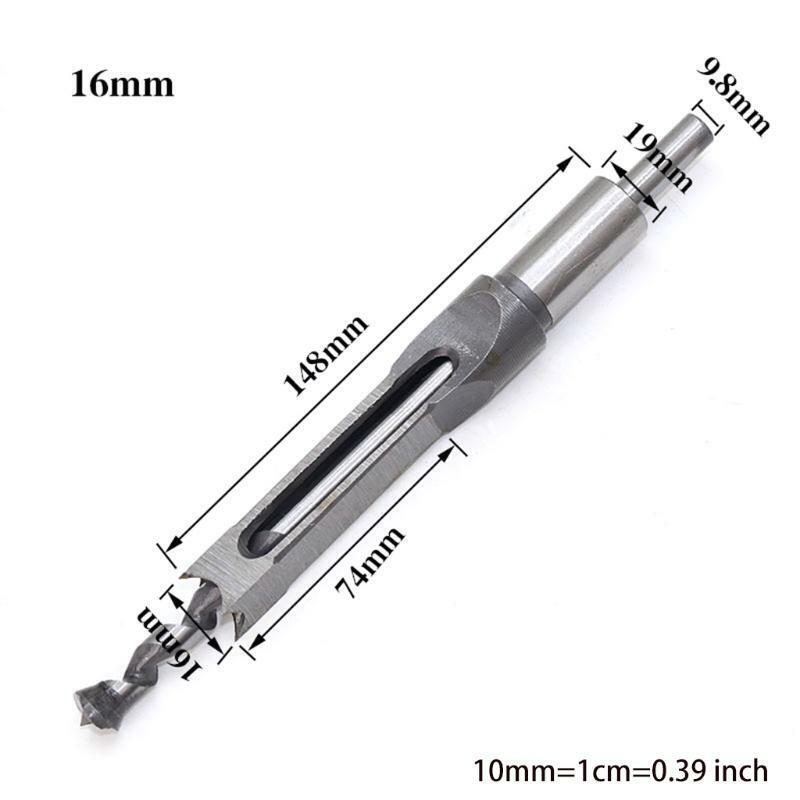 Multi-purpose Carbon Steel Square Tenon Drill Durable Mortising Chisel Set