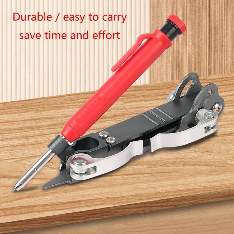 Adjustable Profile Ruler Contour Gauge Scriber Woodworking Compass Scribing Tool