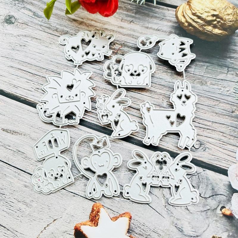 9Pcs Cutting Dies Metal Embossing Stencils DIY Scrapbooking Templates for Girls