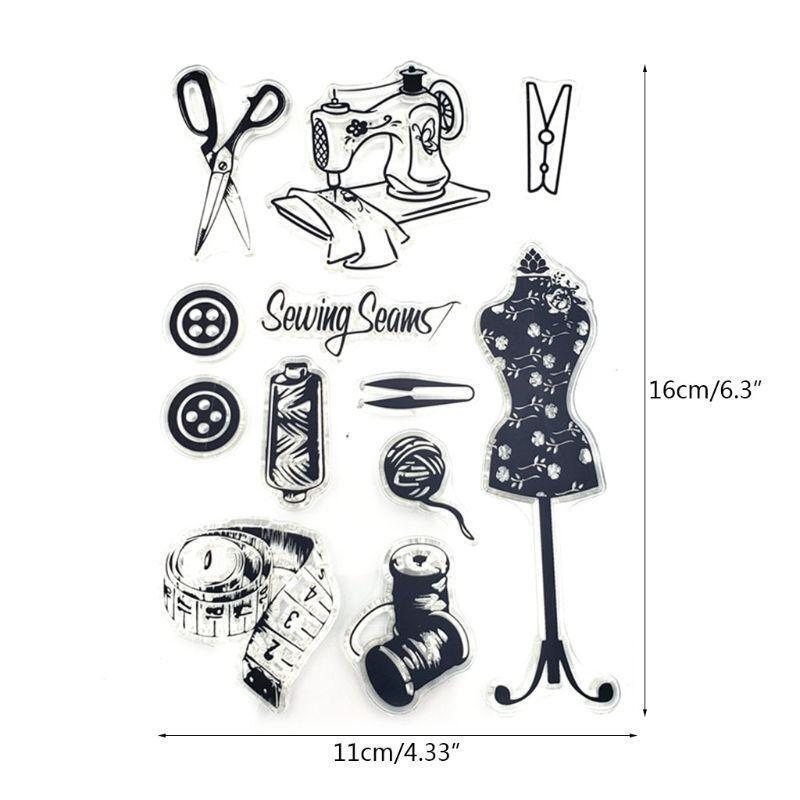 Sewing Silicone Clear Seal Stamp DIY Scrapbooking Embossing Photo Album Decor