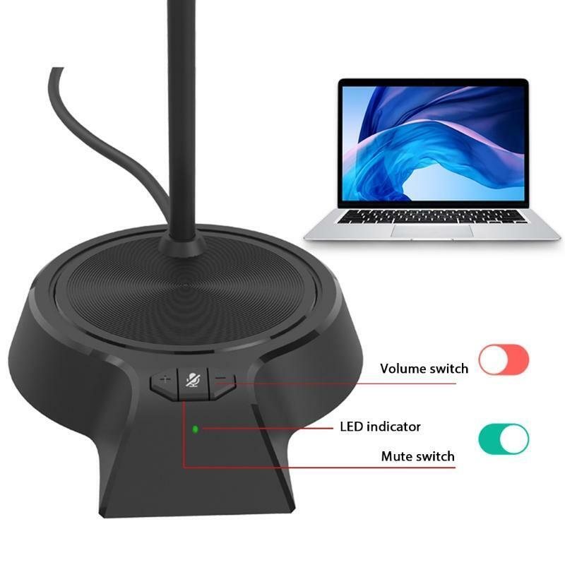 Multipurpose Computer USB Microphone Plug and Play Gaming Mic for Desktop Laptop