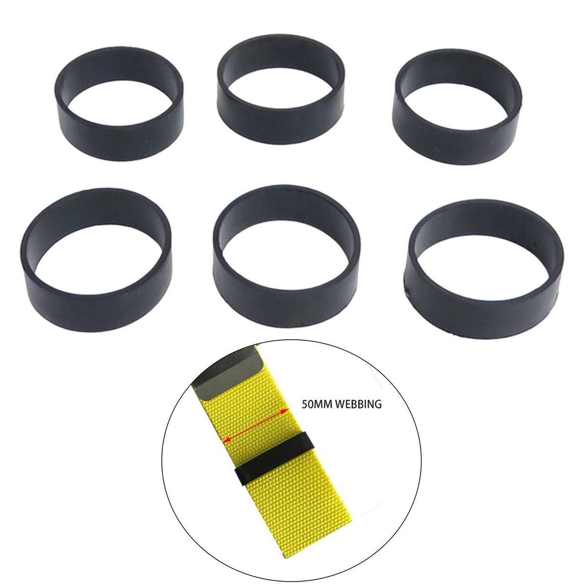 6Pcs Rubber Fixing Band for Underwater Tank Diving Webbing Backplate Strap