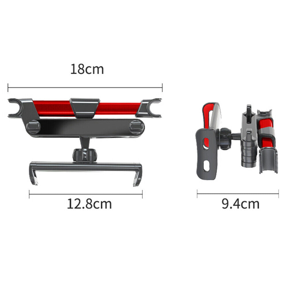 Stretch Car Headrest Phone Holder 360 Rotation Back Seat Bracket (Red)