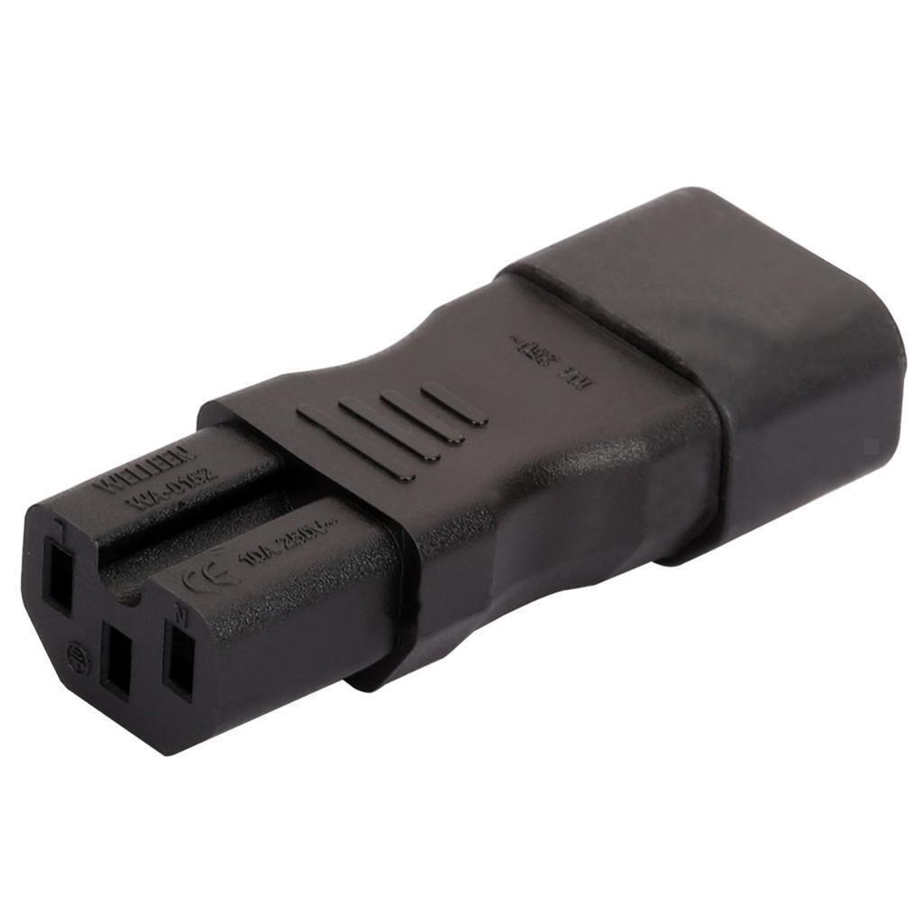 Power Supply, IEC 320 C14 Male to 320 C15 Female Converter Adapter