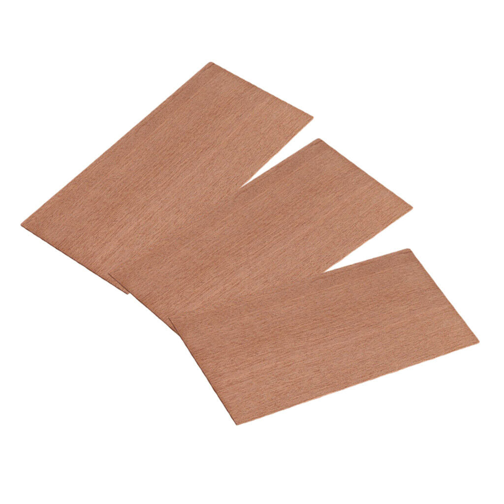 3x Guitar Parts Head Veneer Sapele Wood Headstock Luthier Tonewood DIY Tool
