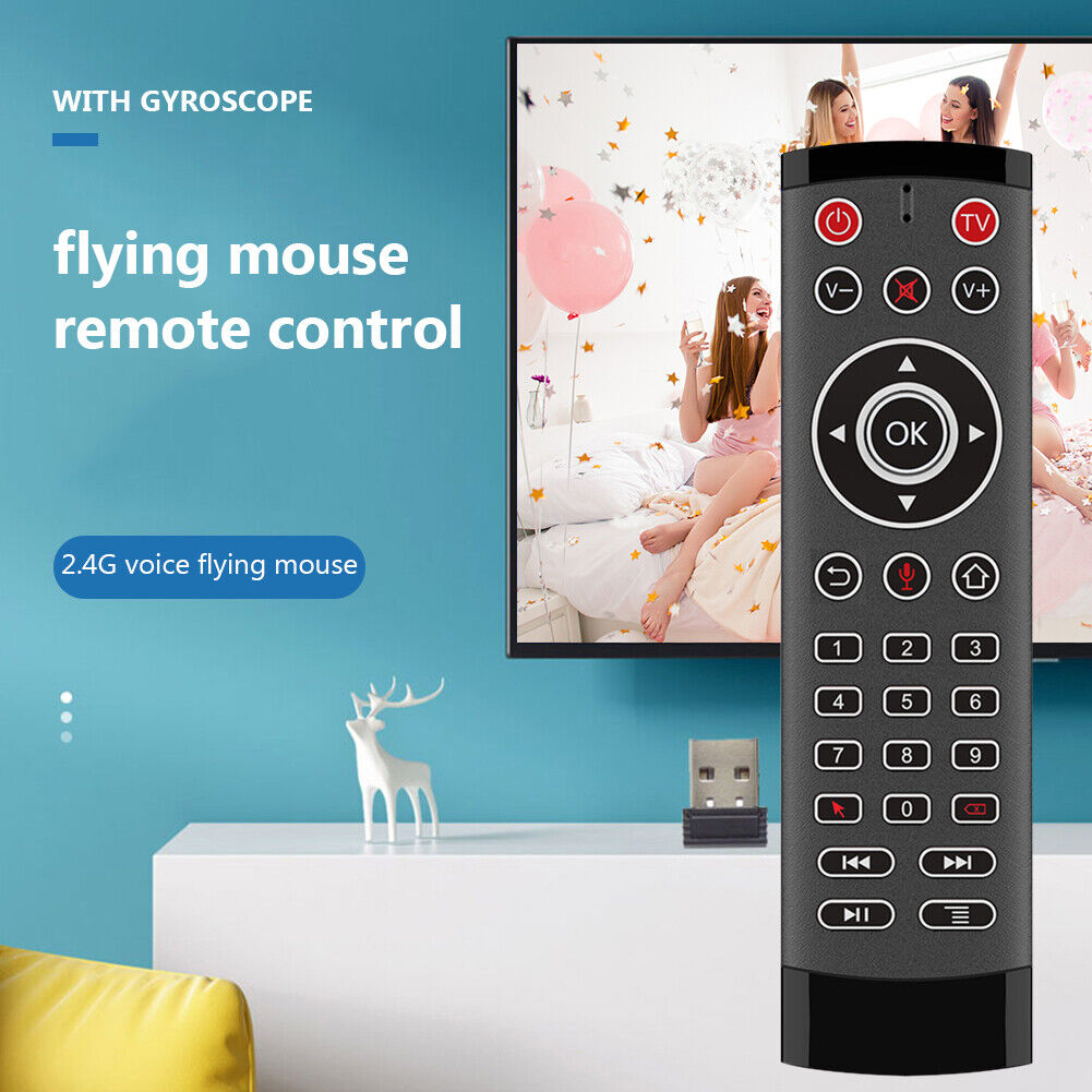 T1 Pro 2.4G Wireless Air Mouse Gyro Remote Control Voice for Android TV Box