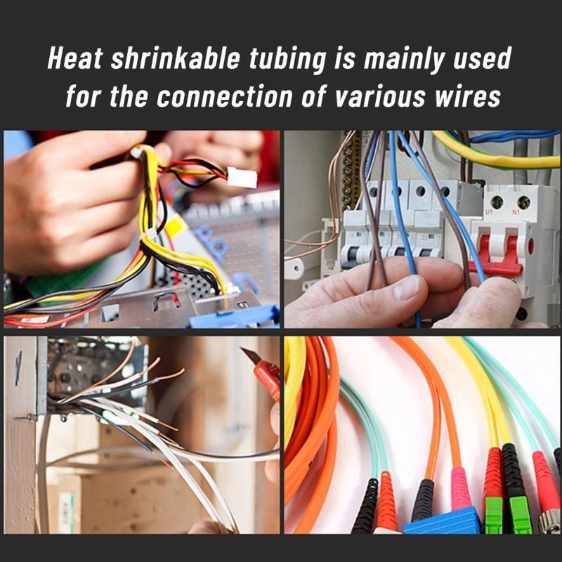 328 Pcs Heat-Shrink Tube Wire Wrap Cable Sleeve Assortment Kit Insulation Tube