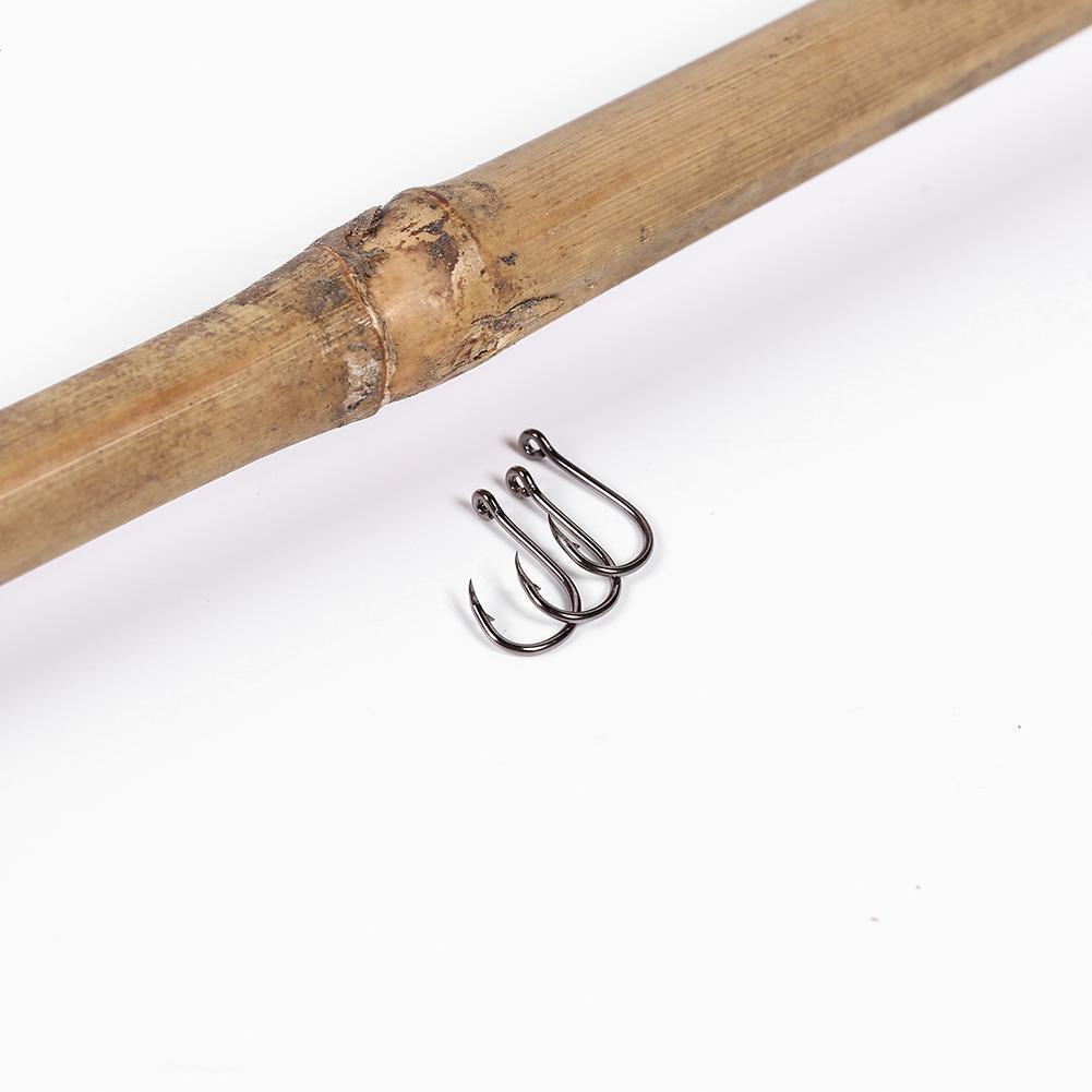 100pcs/box High Carbon Steel Fishhooks Barbed Hooks High Efficiency (8)