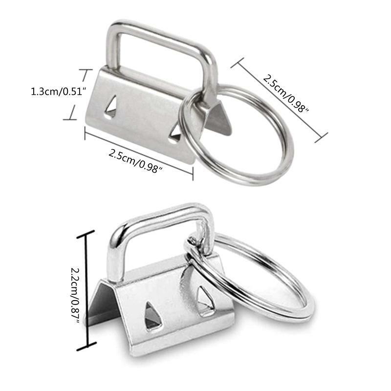 50PCS Lanyard Key Fob Hardware 1 Inch for Keychain and Wristlet Clamp DIY Craft