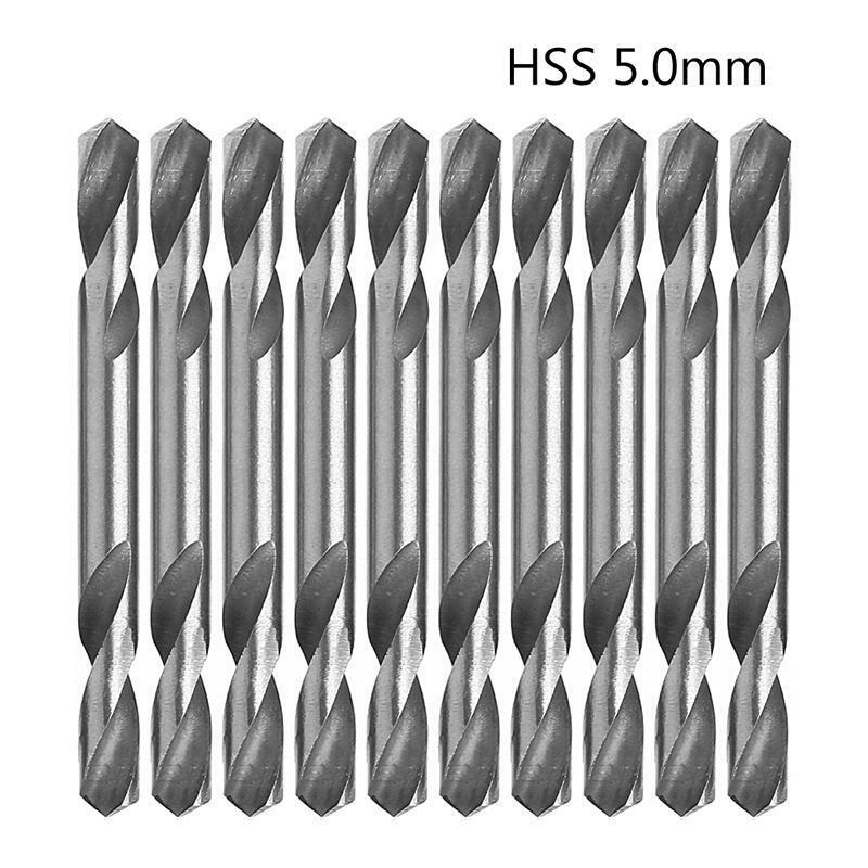 10Pcs 5mm HSS Double Ended Spiral Torsion Drill Tools Drill Set