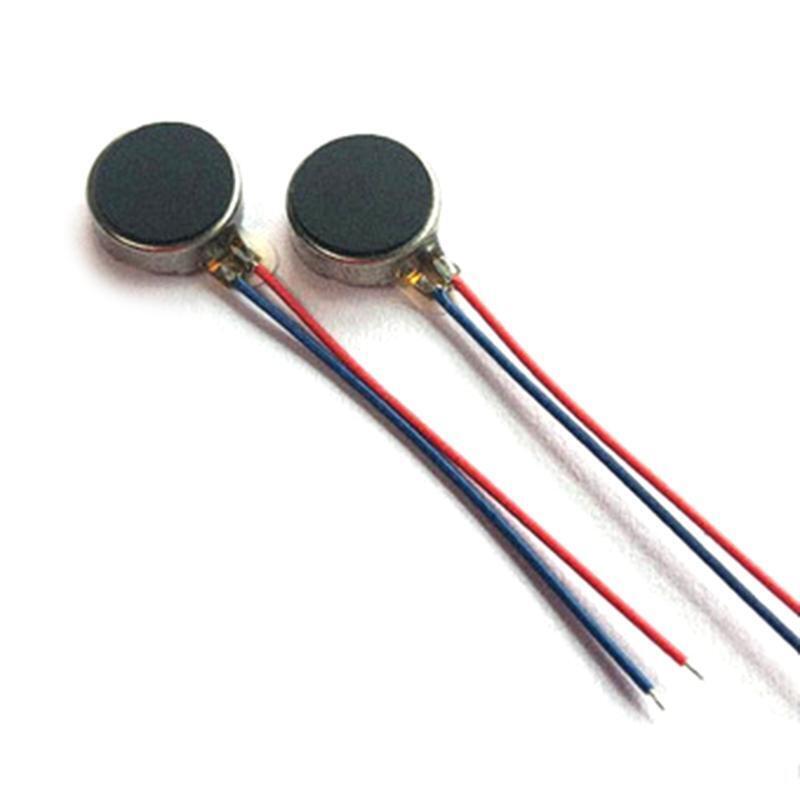 DC Mini Vibration Motor Self Adhesive Brushed Micro Motor with Two Wires 8x2.7mm