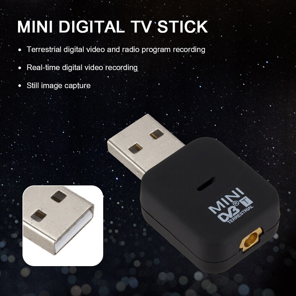 USB 2.0 Digital TV Stick PC HDTV DVB-T Antenna Receiver Video Tuner Dongle