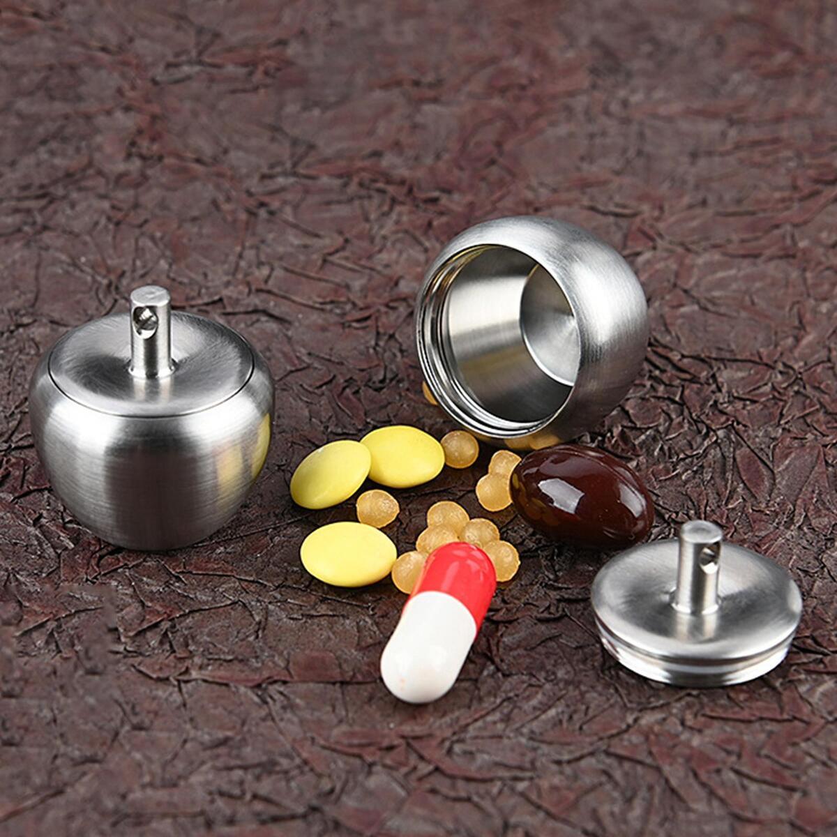 Pill Box Dispenser  Mini  Sealing Bottle for Outdoor Purse