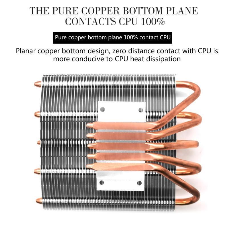 Low Profile CPU Cooler for Intel/amd/LGA Colorful RGB CPU Cooler w/5 Copper Tube