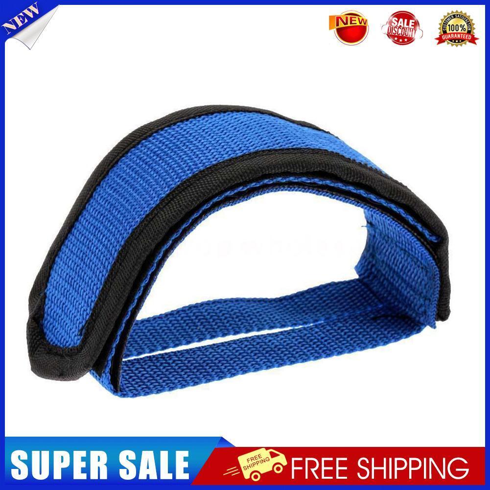Nylon Bicycle Pedal Adhesive Strap Fixed Gear Toe Clip Strap Belt (Blue)