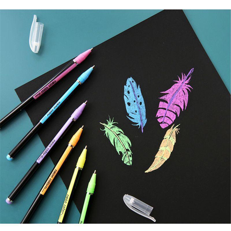 48 Colors/Set Gel Pen Metallic Marker Pens Neon Color Sketch Pen Creative Pen
