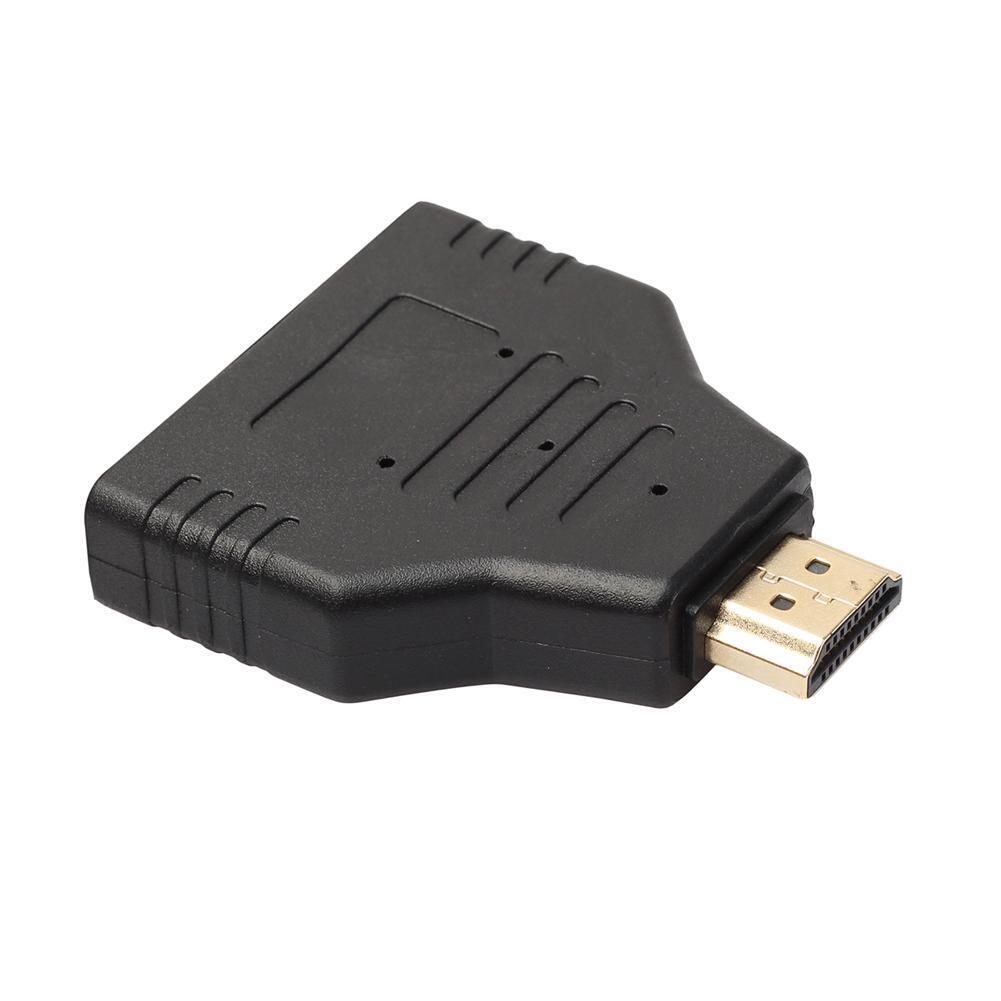 Portable 1080P HDMI-compatible Male to 2 Female 1 In 2 Out Splitter Adapter