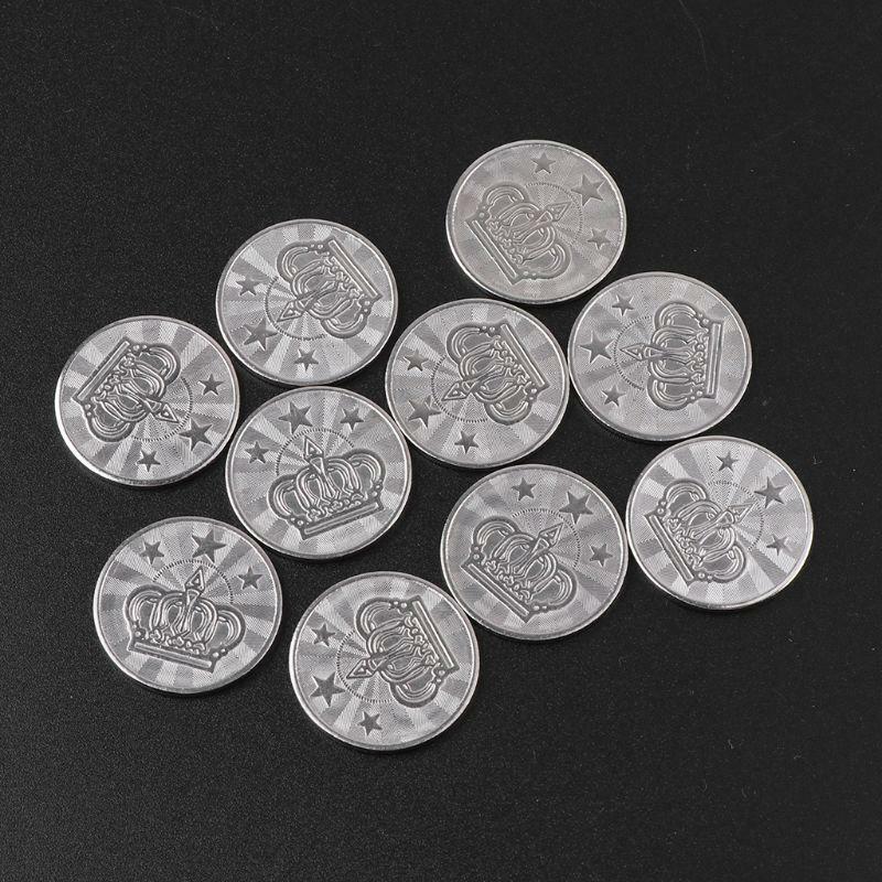 10Pcs Commemorate Coin Crown Tokens Game Coin Ornament Collection Arts Coins