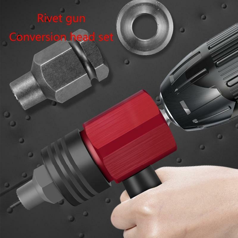 Portable Riveting Tool Riveting Drill Adapter Hand Tool Kit Insert Nut Tool