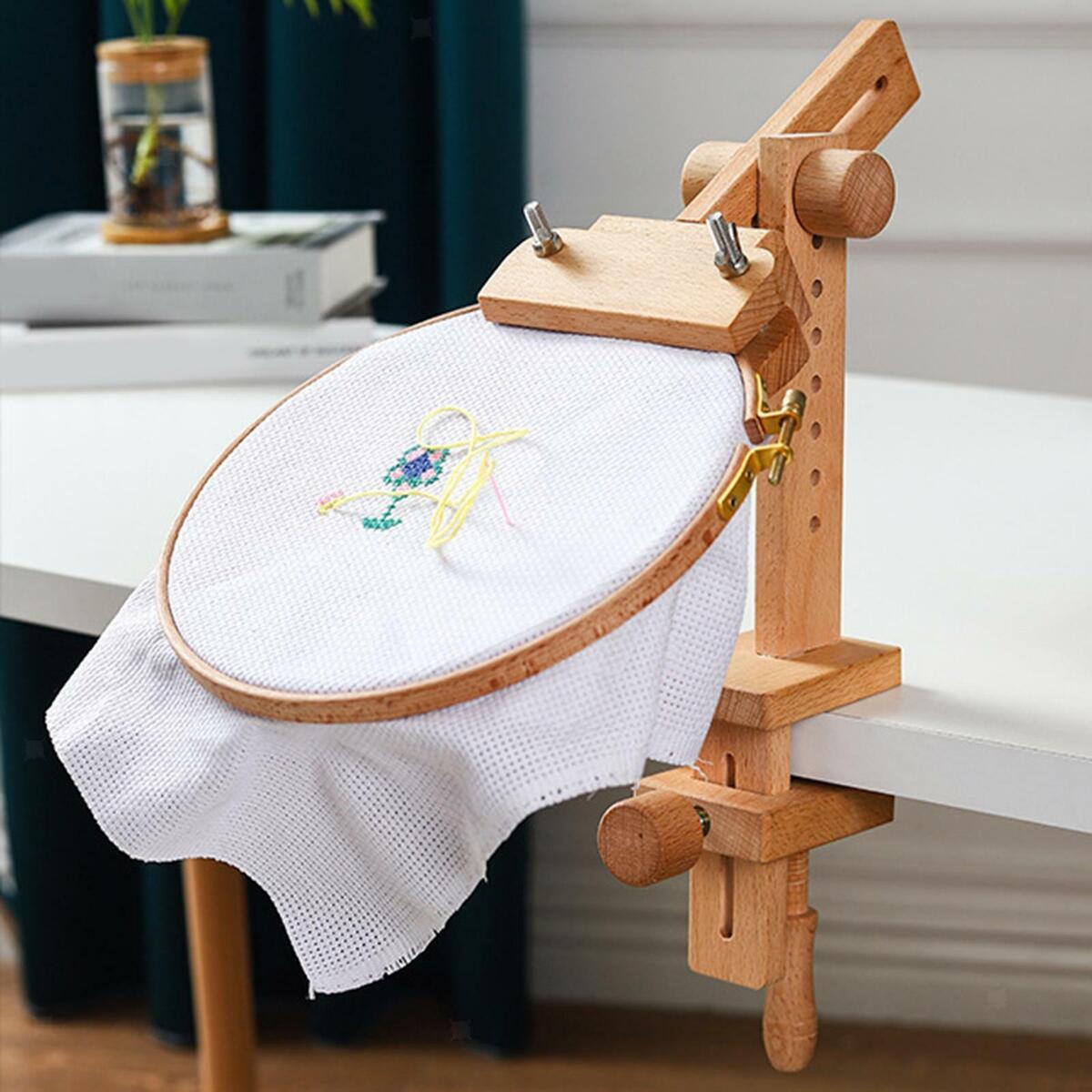 Tabletop Embroidery Hoop Holder Wooden   Rack Stand