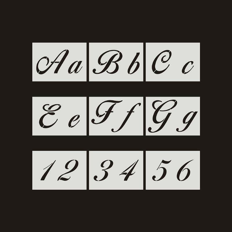 36pcs/set Letter Alphabet Stencil Wall Painting Wood DIY Drawing Template Craft