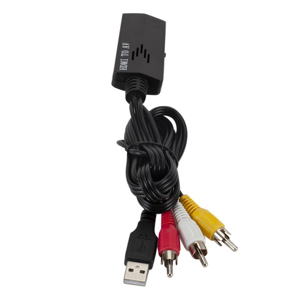 to AV RCA Video Composite Audio Video Converter Box Adapter w/USB Cable