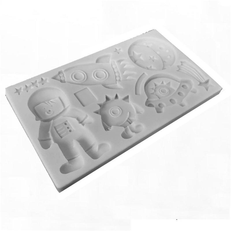 Silicone Mold for Baking Rocket Alien Chocolate Making Mould for Birthday Decor