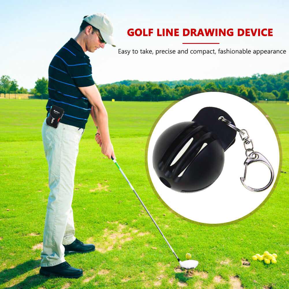 Golf Line Marker Ball Clip Golf Accessories Plastic for Men Women (Black)