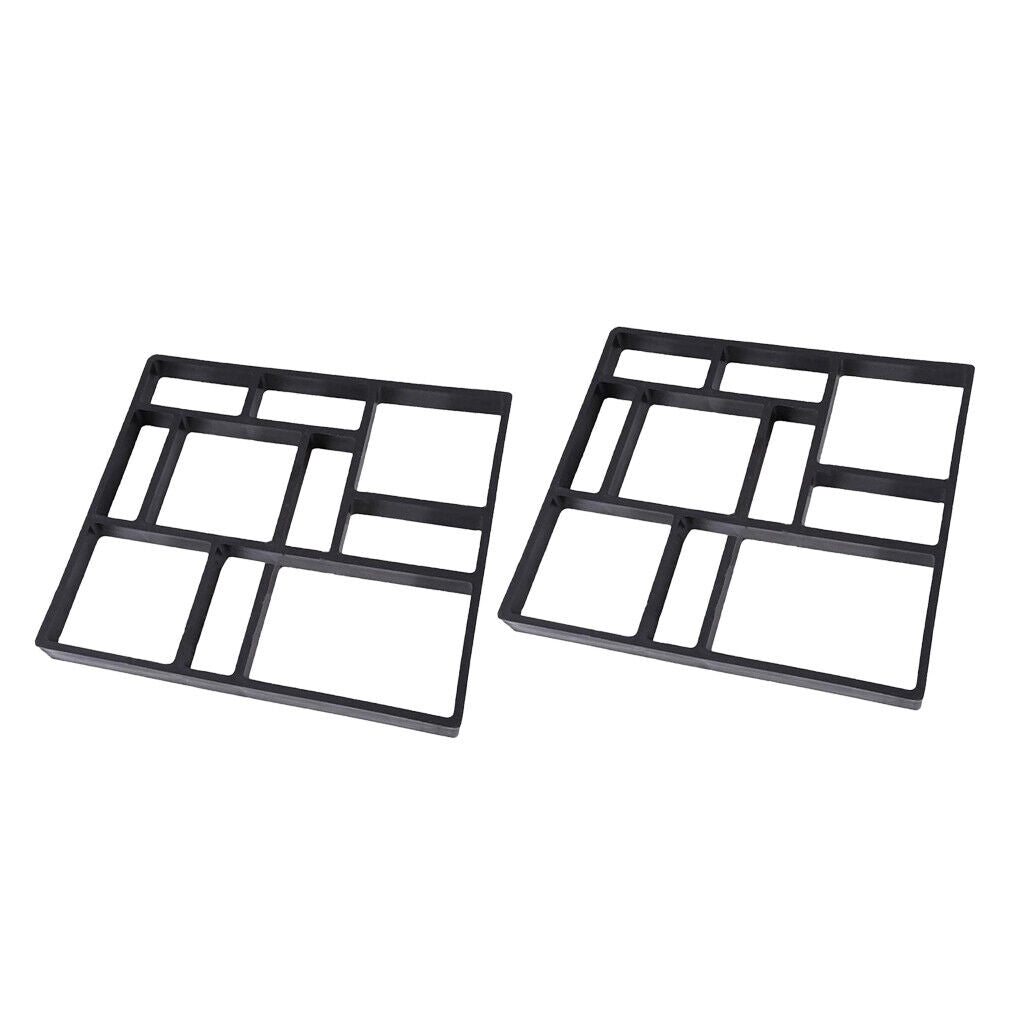 2pcs Concrete Molds Reusable  Stepping  Pavement maker Paver Yard