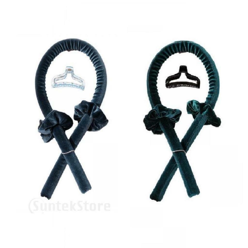 2x Heatless  Curlers No Heat Curling Ribbon Shiny  for