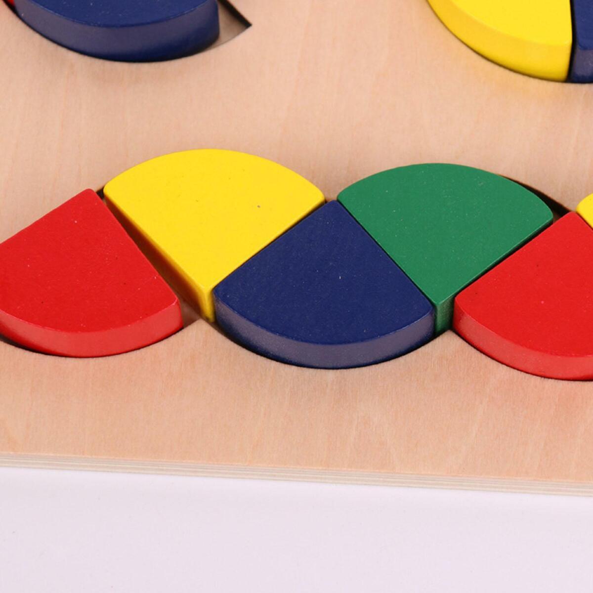 Wooden puzzle playing Geometric Shape Development for Classroom  Children