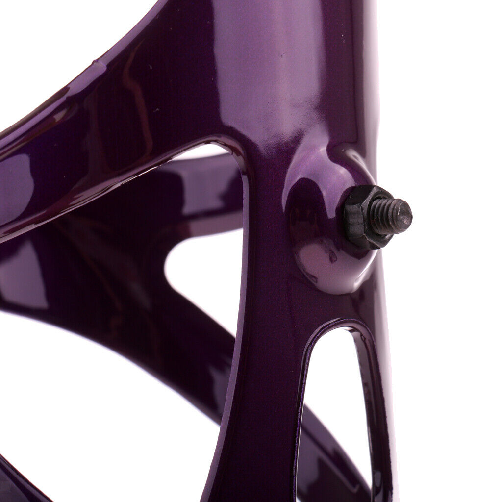 Fiber  Bicycle Cycling Water Bottle Holder Rack Cage Purple Black