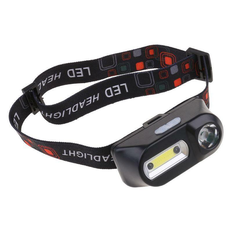 COB Headlight USB Rechargeable LED Head Light 6 Modes Torch for Hiking Camping