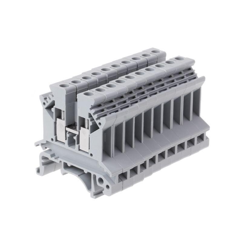 10pcs/set UK-2.5B Terminal Block Screw General Application PCB Din Rail Wiring