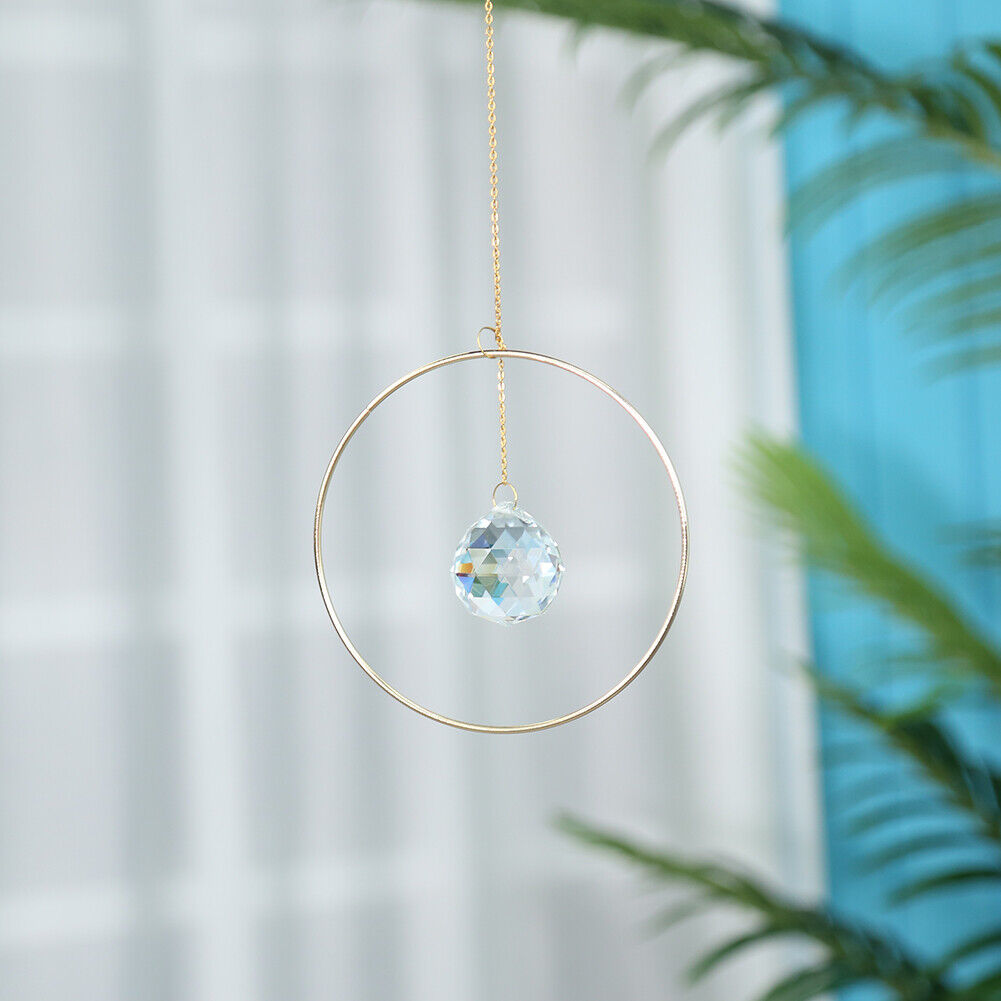 Crystal Prisms Wind Chimes Window Hanging Rainbow Chaser Garden Decorations