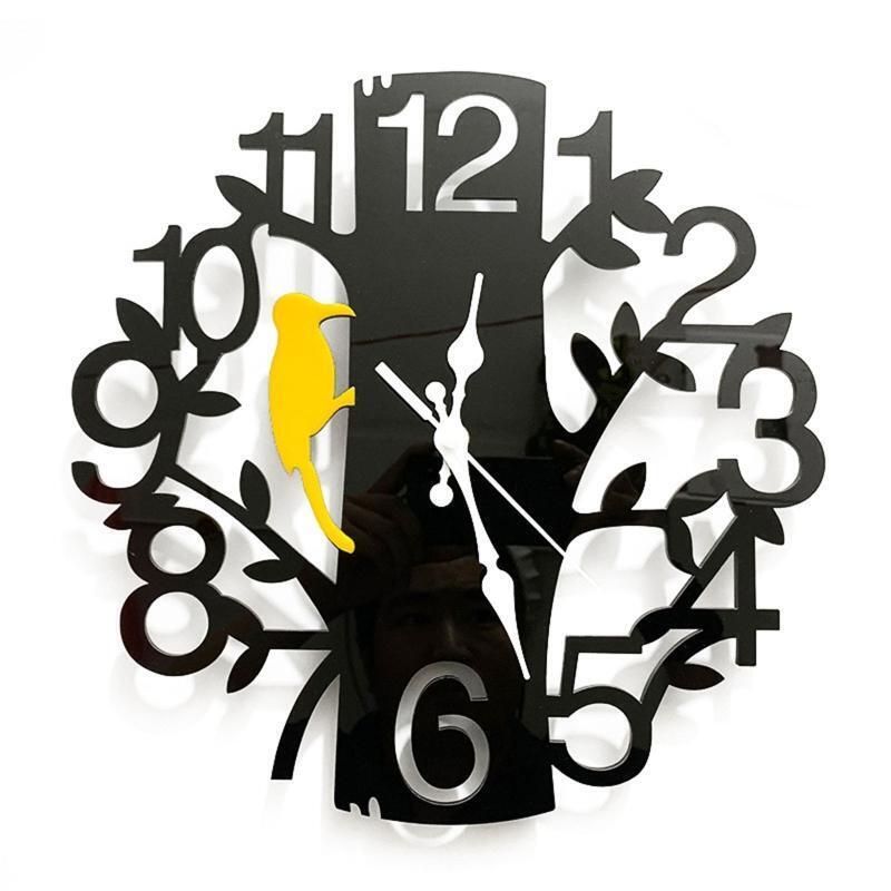 Hollow Tree Wall Clock Home Living Room Coffee Shop Chic Bar Decor Ornament Gift