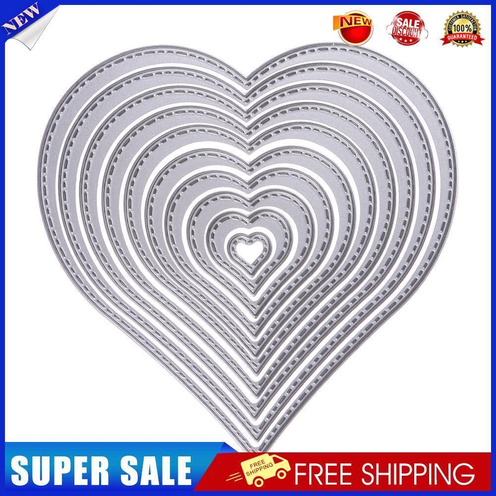 10X Heart Sewing thread Metal Die Cutting Dies For DIY Scrapbooking