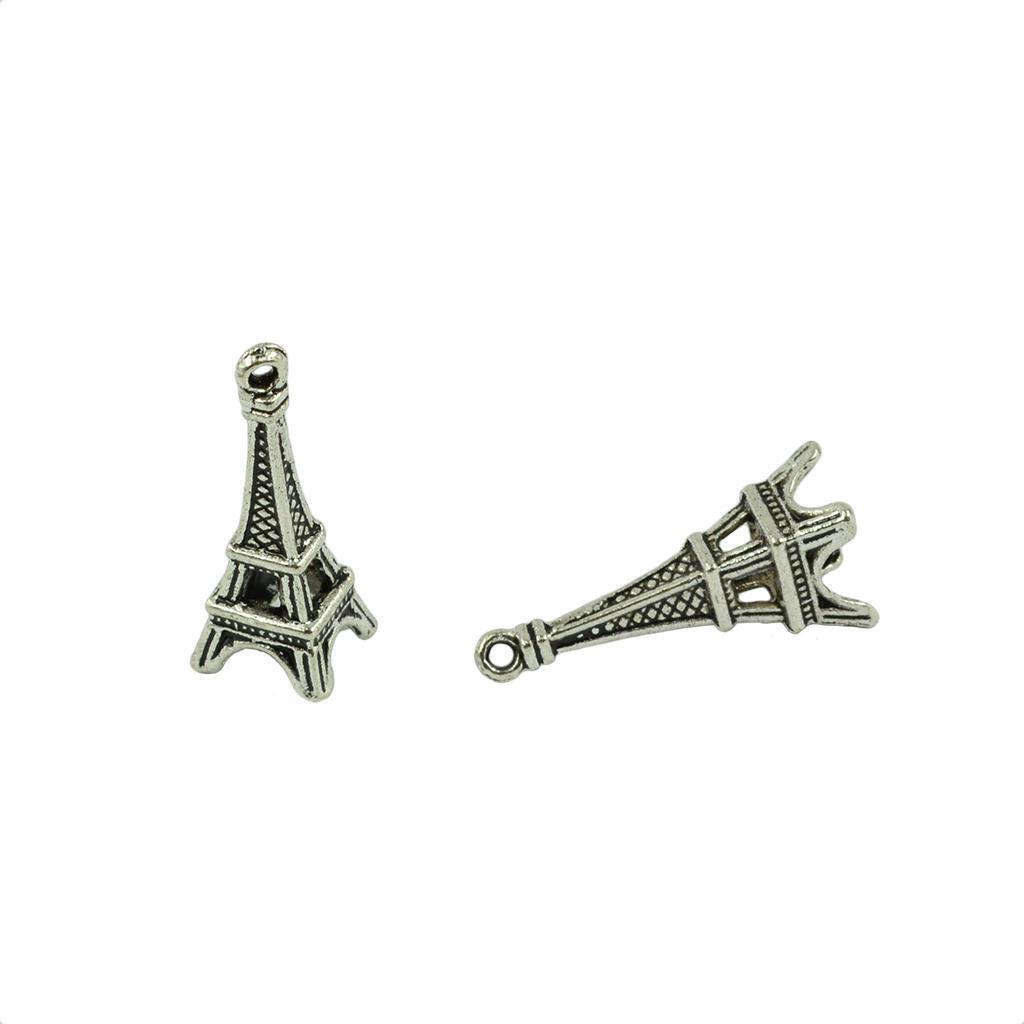 30Pcs    Tower Pendant Charms Necklace Jewelry Findings