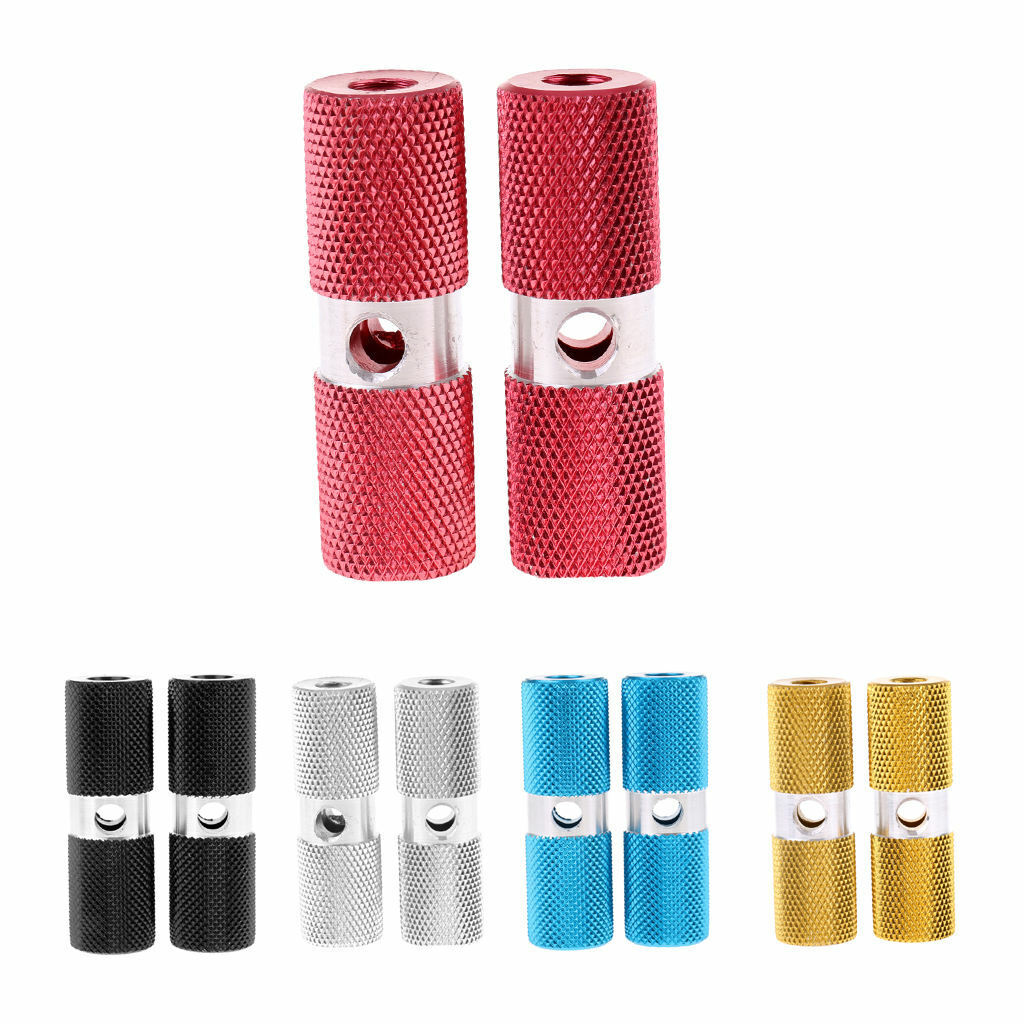 2x Cylinder BMX 3/8 inch  Foot  Pegs  Bicycle Accessories Black