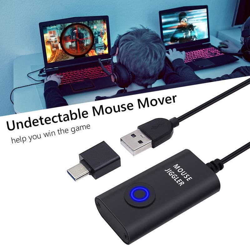 USB Mouse Jiggler Mouse Mover Random Movement,On/Off Switch Keeps Computer Awake