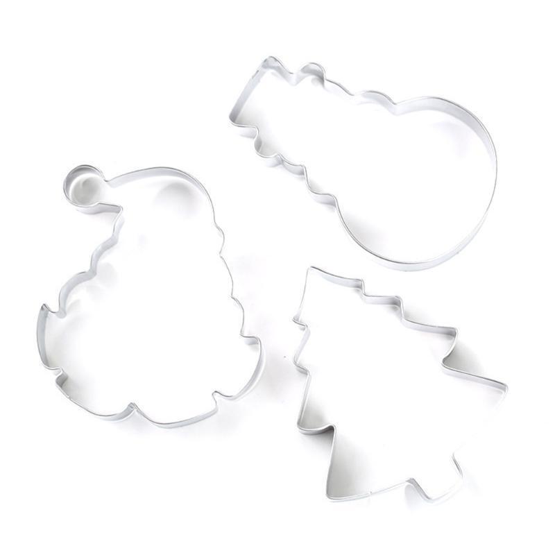 3pieces Cookie Cutters Set Stainless Steel Mold Cutter Baking Tools & Accessory