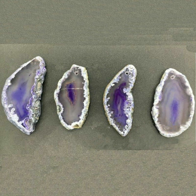 Natural Agate Slices Geode Polished Slab Brazil Crystal Quartz Ornaments Random