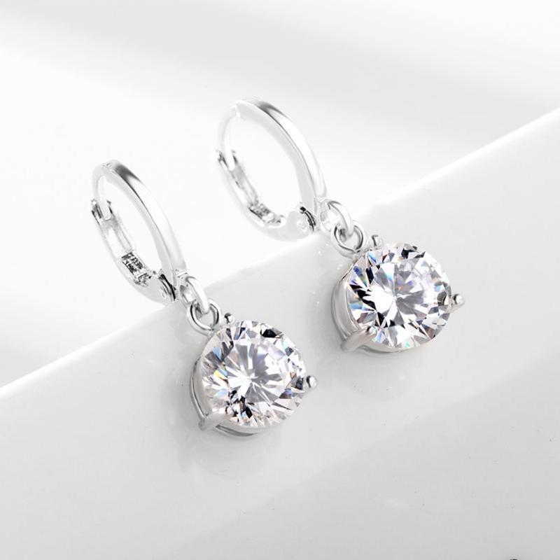 Cubic Zirconia Crystals Nacklace Pendant Earrings Set for Women Stylish Unique
