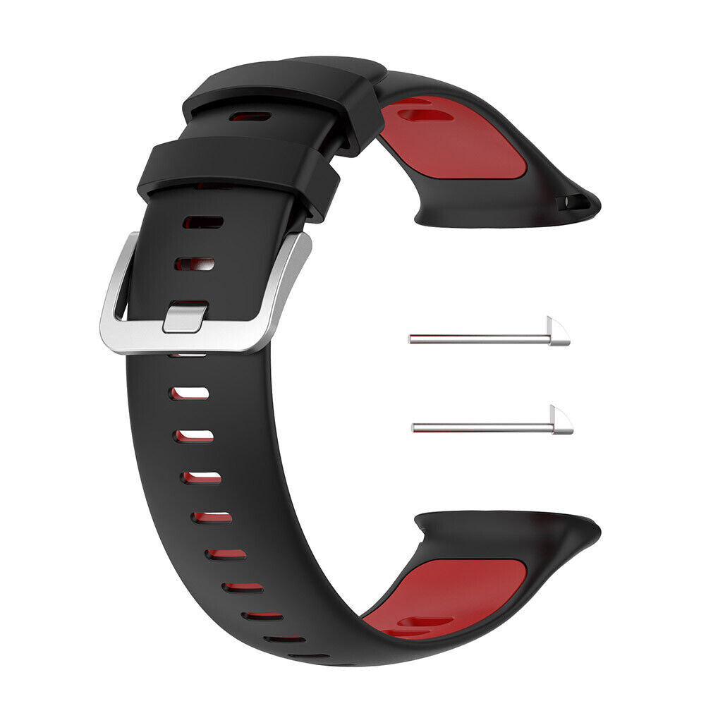 Silicone Strap for Polar Vantage V2 Watch Band Replacement (Black Red)