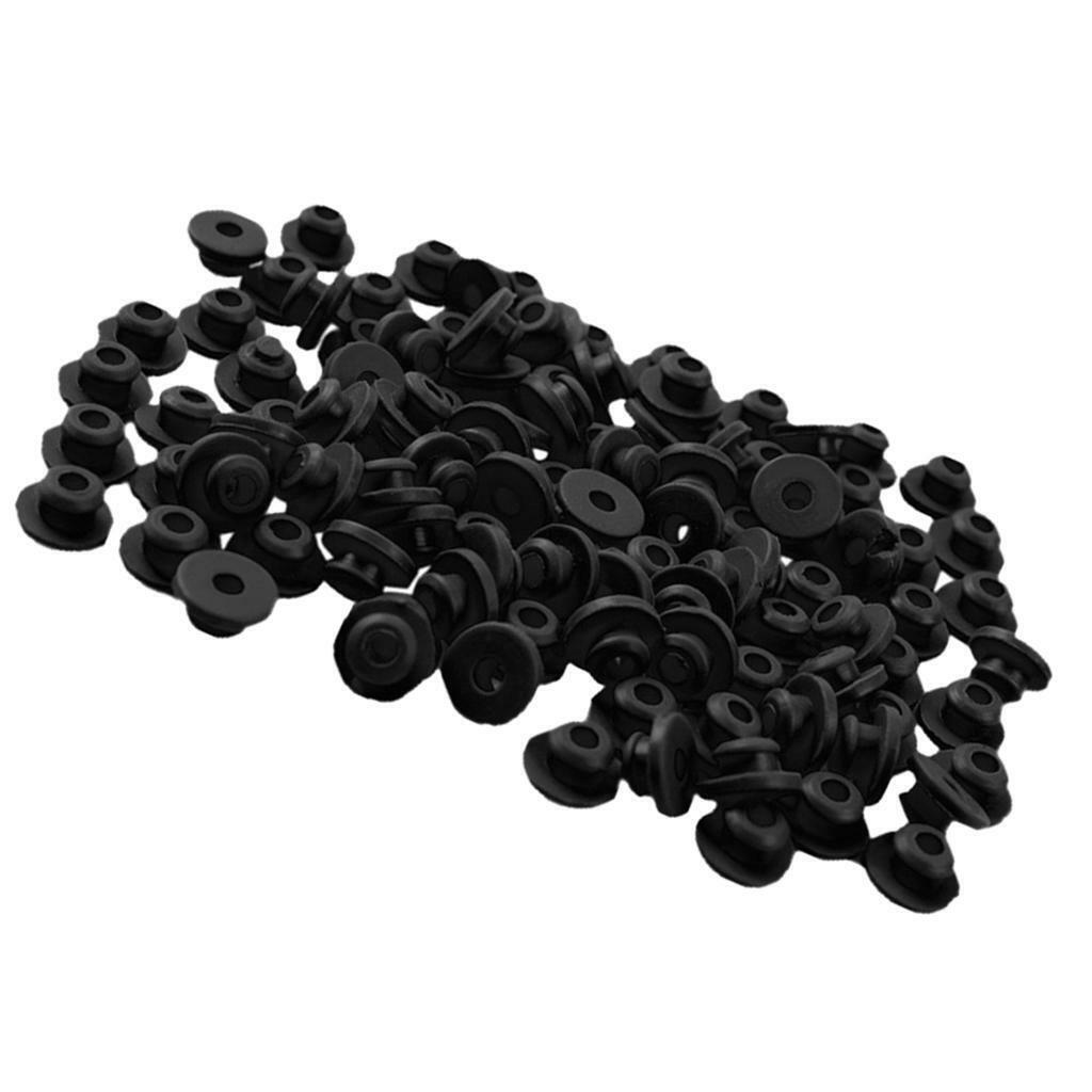 100 Pieces Rubber Rings And Straps Accessories - Black, 4x2.5x5.5cm
