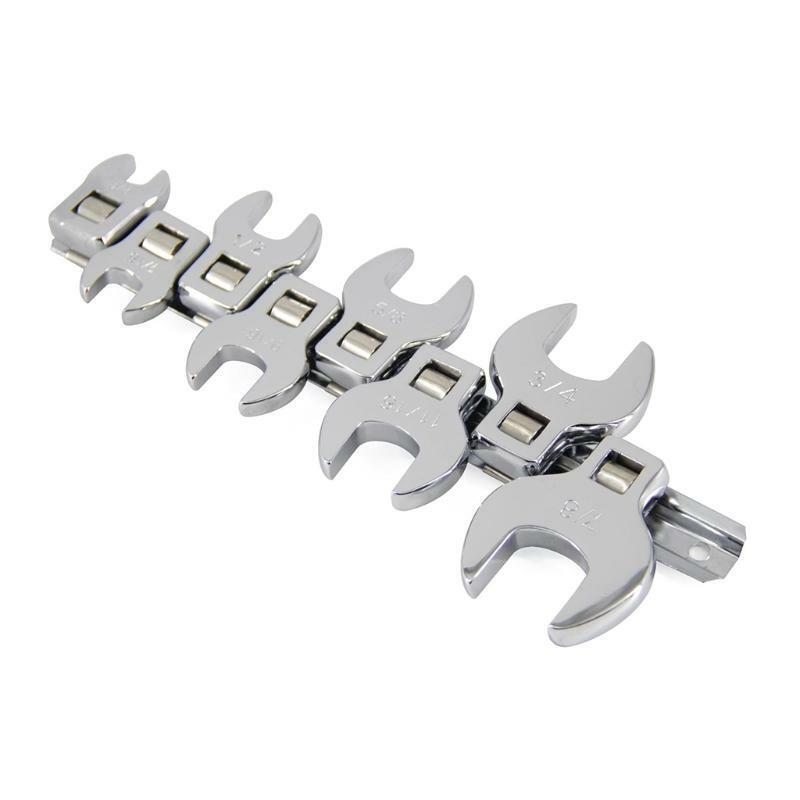 3/8 Drive Crowfoot Wrench Set 8 Pcs Carbon Steel Metric Repair Tool 10-22mm