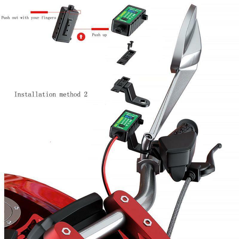 SAE to USB Adapter with ON/Off Switch Dual Port Fast Charging Waterproof