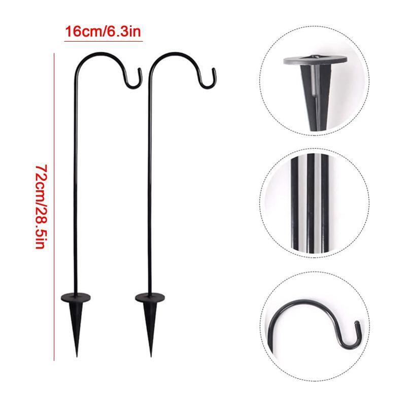 2pcs Universal Shepherd Hook Rustproof Anti Corrosion for Bird Feeder Lantern