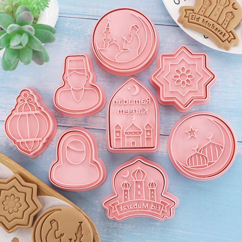 Set of 8 Baking Cookie Cutter Cookie Mold Baking Accessories for Eid Ramadan